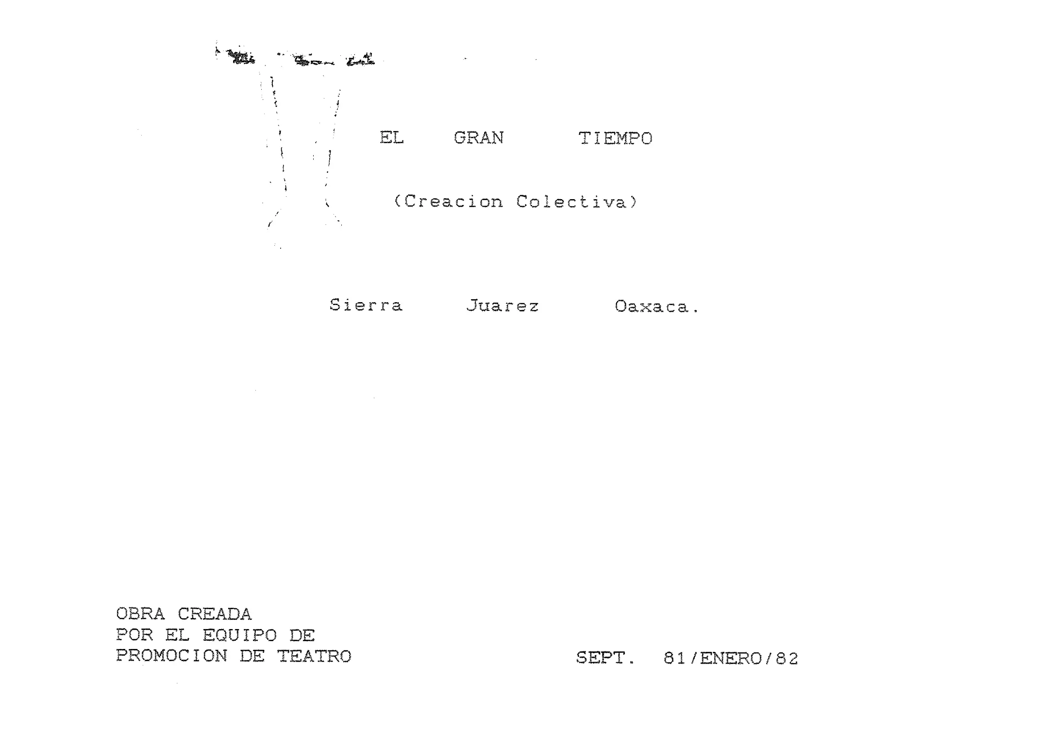 Obra | El Gran Tiempo (Version Original)